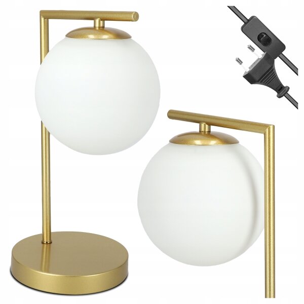 Lampada da tavolo 1xE27/40W/230V oro/bianco