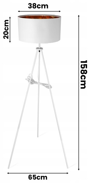 Lampada da terra 1xE27/40W/230V bianca