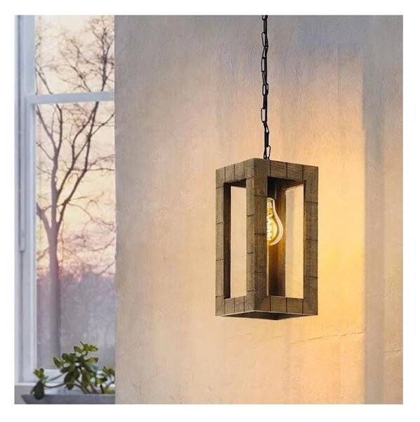 Eglo 43105 - Lampadario a catena TAKHIRA 1xE27/60W/230V acero