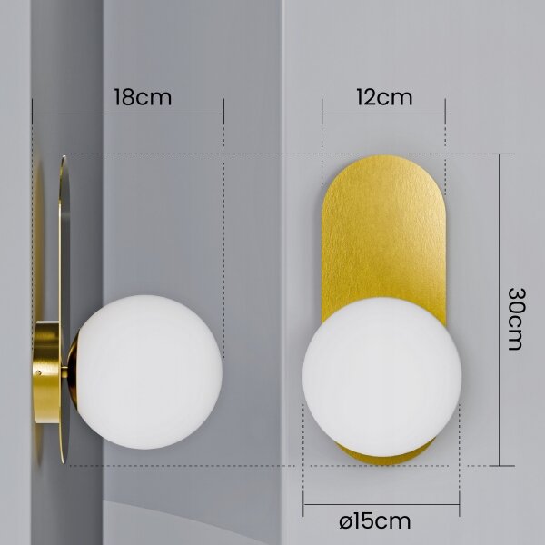Applique da parete 1xE27/40W/230V oro/bianco
