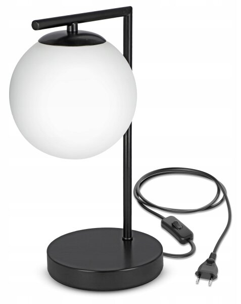 Lampada da tavolo 1xE27/40W/230V nero/bianco