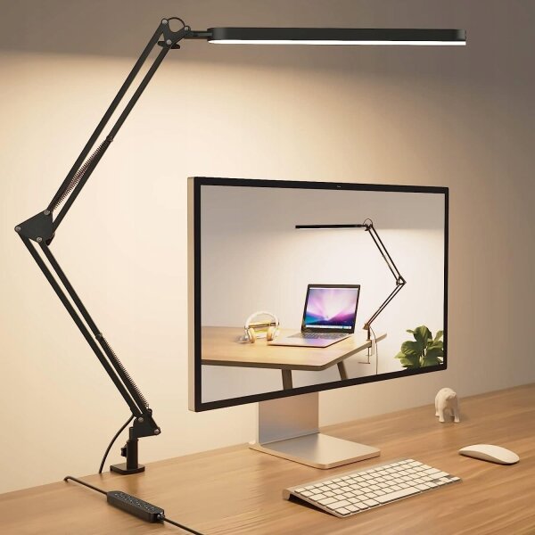 Lampada da tavolo LED dimmerabile con clip LED/10W/5V 3000/4000/6000K nera