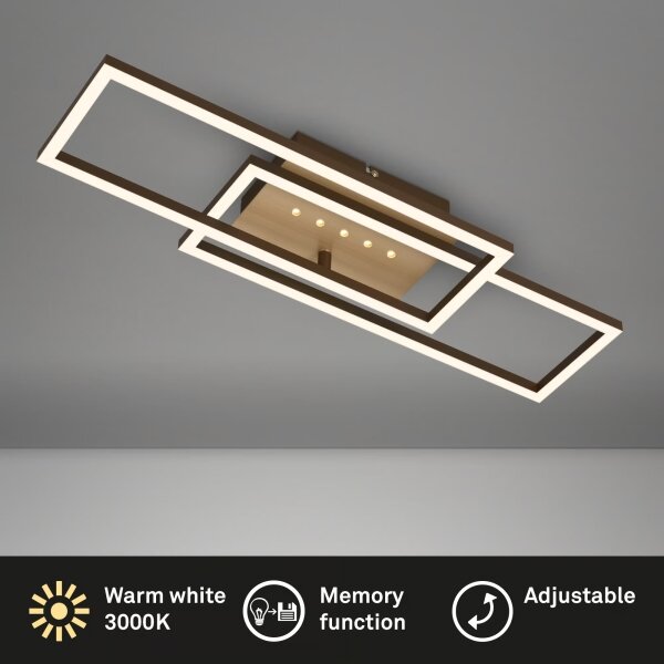 Brilo - Plafoniera dimmerabile LED/30W/230V 3000K marrone