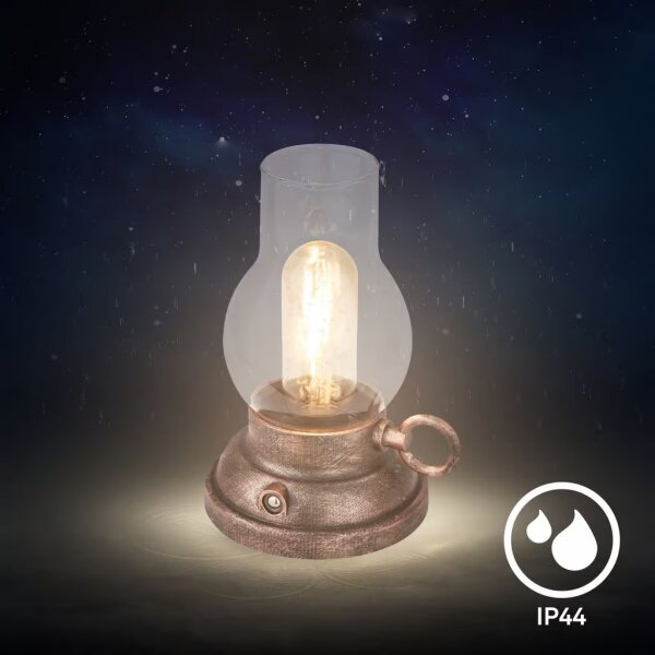 Brilo - Lampada da tavolo LED dimmerabile ricaricabile per esterni KANEA LED/1,5W/5V IP44 1200mAh bronzo