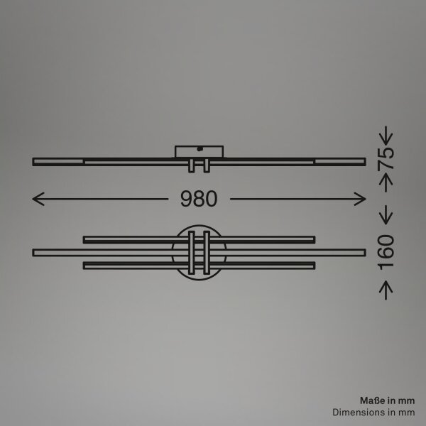 Brilo - Plafoniera LED TINKA LED/30W/230V 3000K ramata