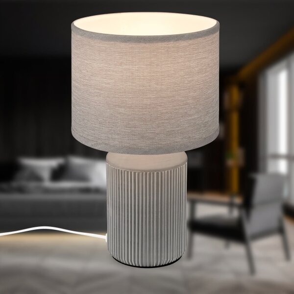 Brilo - Lampada da tavolo INO 1xE14/10W/230V grigia