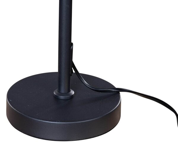 Lampada da Tavolo Nera con Paralume in Velluto Bronzo 35cm - Parte