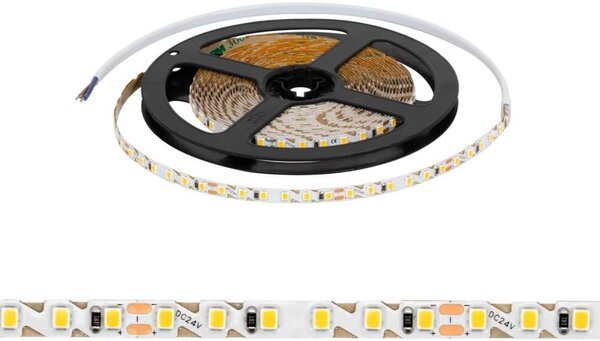 Striscia LED 2835/120, 24V, 9.5W/m, IP54, 5m - Pieghevole Colore Bianco Caldo 3.000K