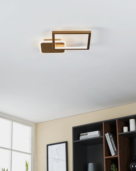 Eglo 900424 - Plafoniera LED dimmerabile GAFARES LED/15W/230V oro + tc