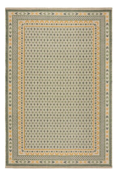 Tappeto verde in misto iuta 160x230 cm Mara Jute Border – Flair Rugs