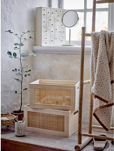 Set di accessori da bagno in gres crema Bea - Bloomingville