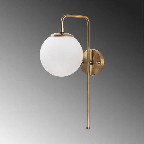 Lampada da parete bianca/color ottone Viran – Opviq lights