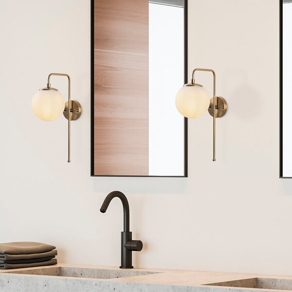 Lampada da parete bianca/color ottone Viran – Opviq lights