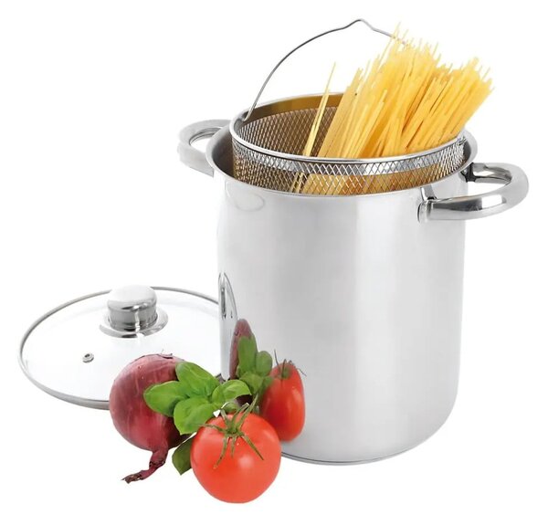 Pentola in acciaio inox con coperchio per induzione 4 l Anett - Orion