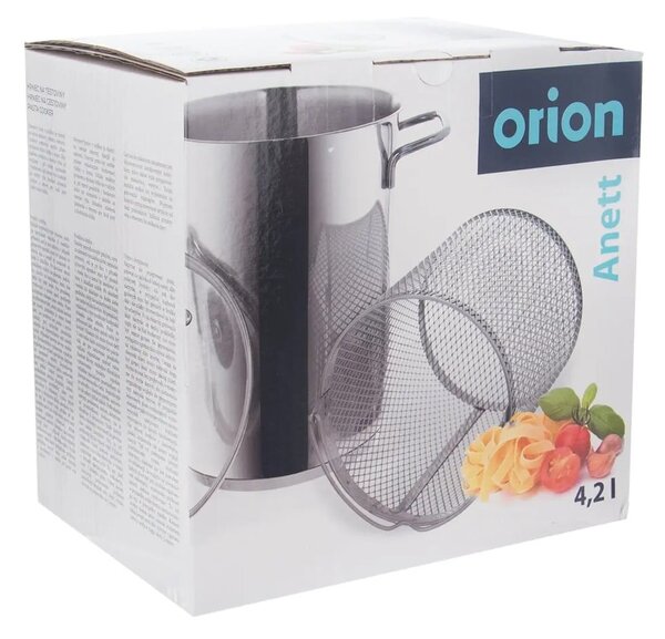 Pentola in acciaio inox con coperchio per induzione 4 l Anett - Orion