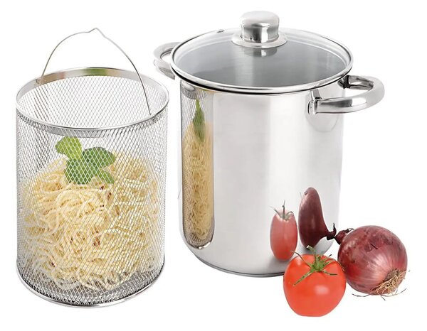 Pentola in acciaio inox con coperchio per induzione 4 l Anett - Orion