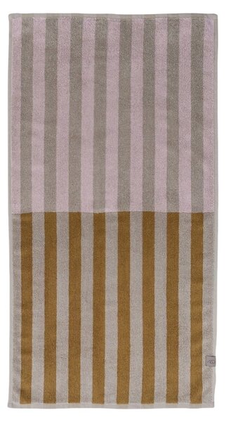 Asciugamano in cotone biologico marrone e beige 50x90 cm Disorder - Mette Ditmer Denmark