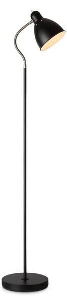 Lampada da terra nera con paralume in metallo (altezza totale 145 cm) Nitta – Markslöjd