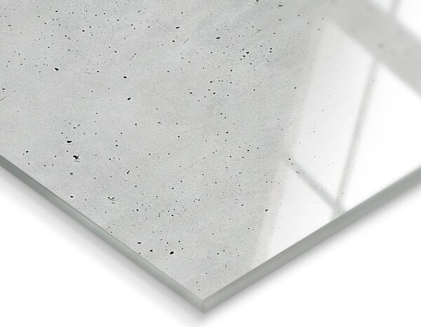 Orologio da parete, 20 x 60 cm Glassclock Concrete - Styler