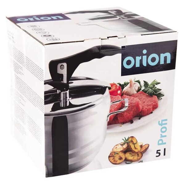 Pentola a pressione in acciaio inox con coperchio , 5 l Profi - Orion