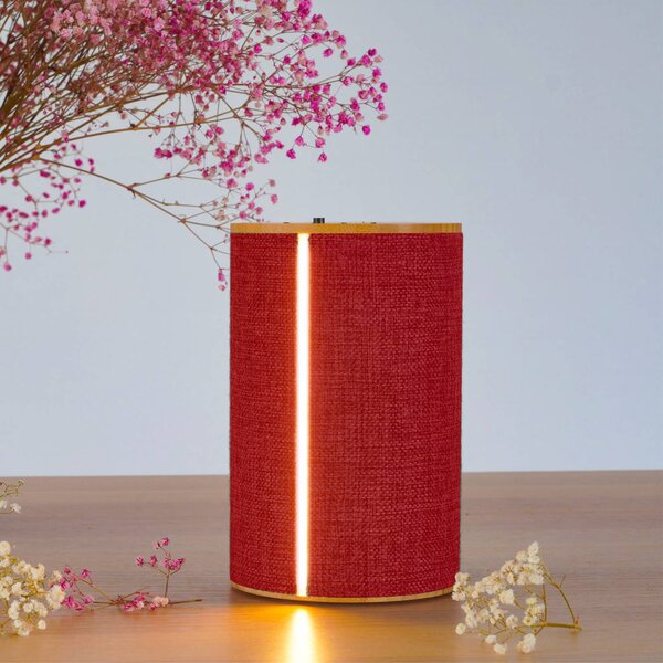 LOOM DESIGN Silo 2 lampada deco, speaker BT, rosso