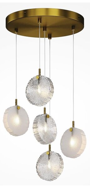 Maytoni MOD254PL-05BS - Lampadario a sospensione con filo FROZEN 5xG4/28W/230V ottone