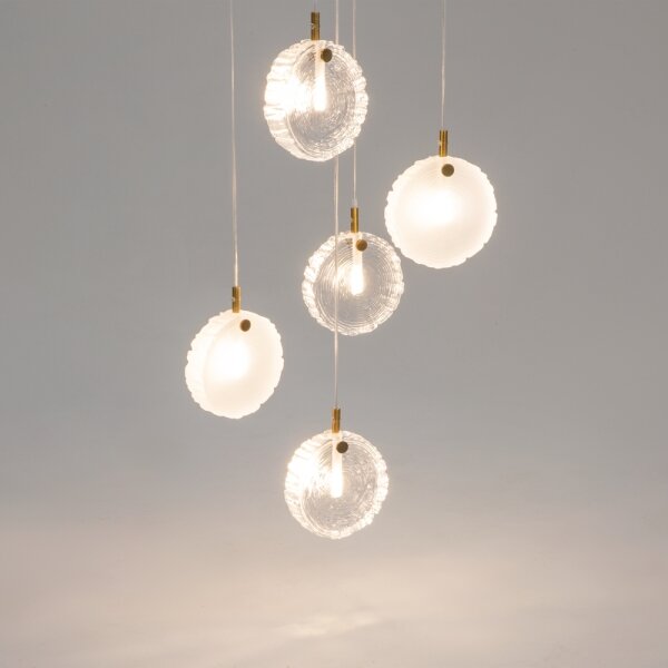 Maytoni MOD254PL-05BS - Lampadario a sospensione con filo FROZEN 5xG4/28W/230V ottone
