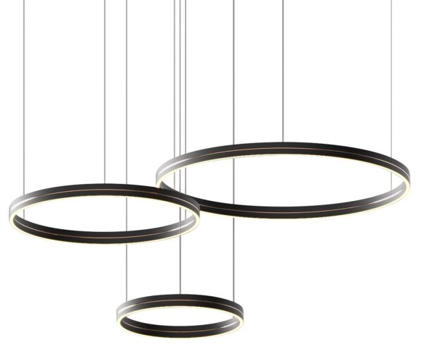 Lampadario LED a sospensione con filo GRAVITY LED/108W/230V nero