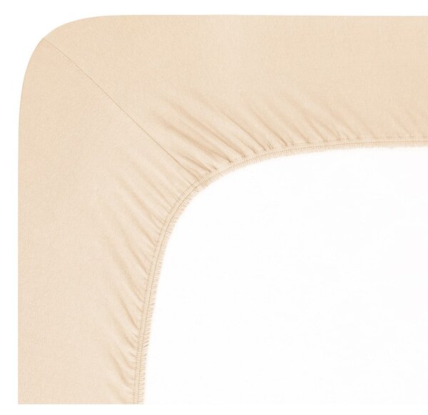 Lenzuolo elasticizzato in jersey beige 90x200 cm Boxspring - Andrea Simone