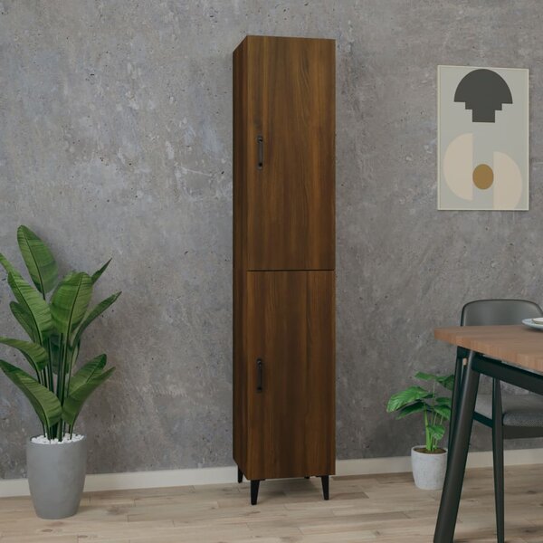 Credenza alta Rovere marrone 34,5x34x180 cm MDF