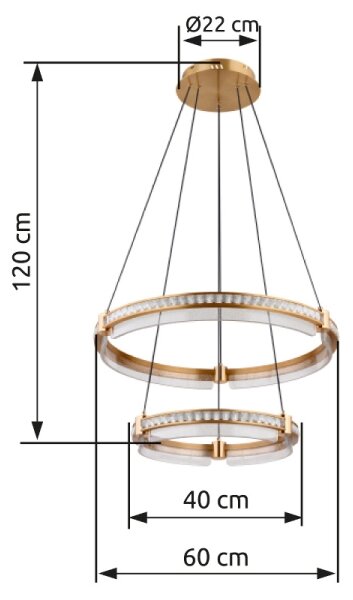 Globo 67196-78H - Lampadario a sospensione con filo LED dimmerabile BLONDIE LED/78W/230V + +TC