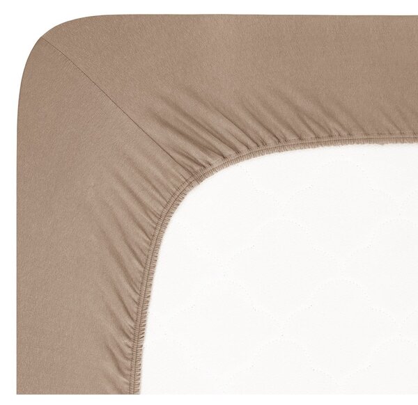 Lenzuolo teso in jersey marrone 90x200 cm Boxspring - Andrea Simone