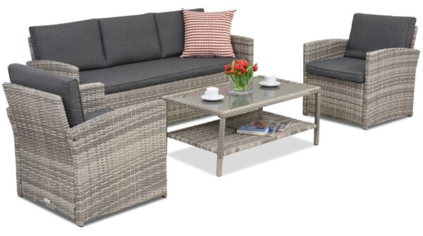 Mobili da giardino Monaco Coffee 5 Garden Point grigio chiaro