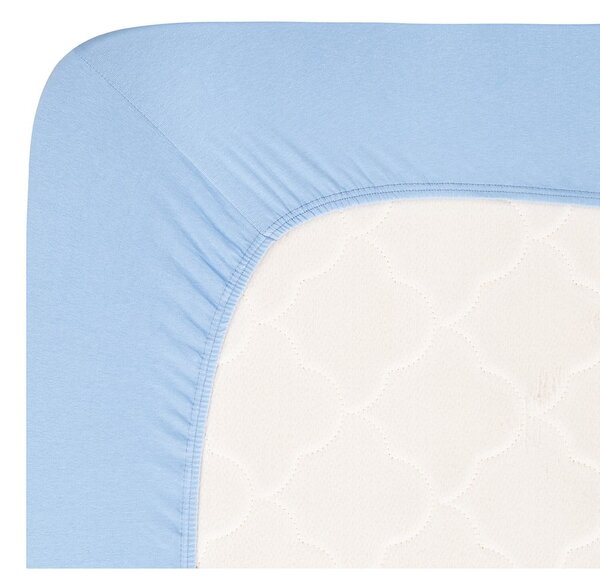 Lenzuolo in jersey elasticizzato blu 90x200 cm Boxspring - Andrea Simone