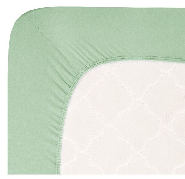 Lenzuolo elasticizzato in jersey verde 90x200 cm Boxspring - Andrea Simone