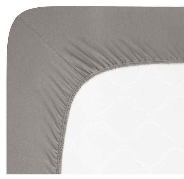 Lenzuolo elasticizzato in jersey grigio scuro 90x200 cm Boxspring - Andrea Simone
