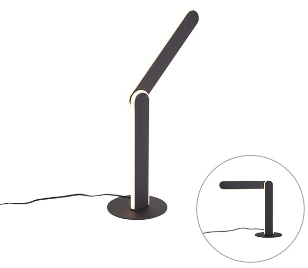 Lampada da tavolo di design nera con LED dimmerabile a 3 livelli - Gate