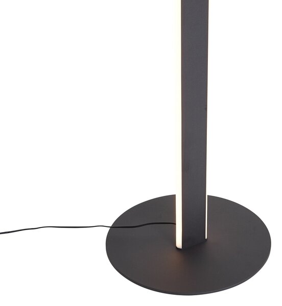Lampada da terra di design nera con LED dimmerabile a 3 livelli - Gate