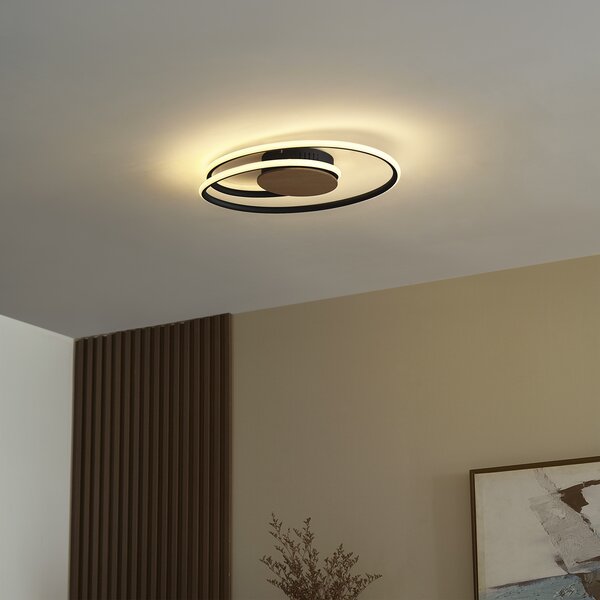 Plafoniera di design in legno con LED dimmerabile a 3 livelli - Rowan