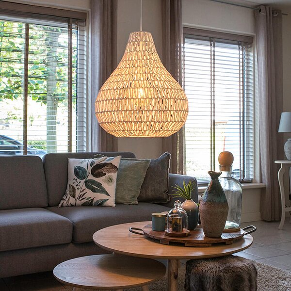 Lampada a sospensione scandinava bianca 45 cm - Lina Drop