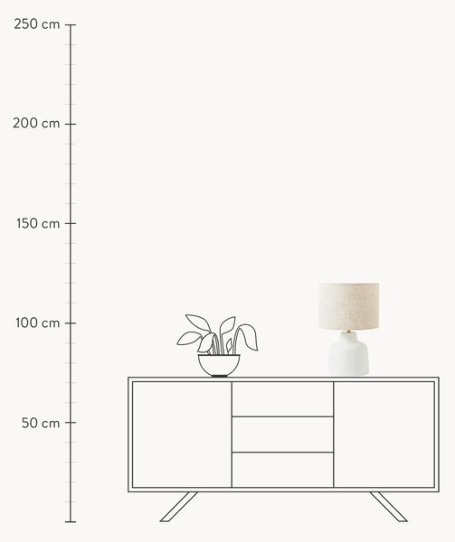 Lampada da tavolo con base in cemento Ike