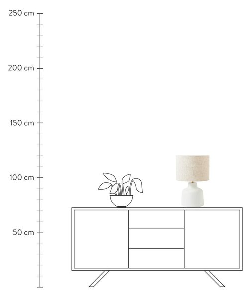 Lampada da tavolo con base in cemento Ike