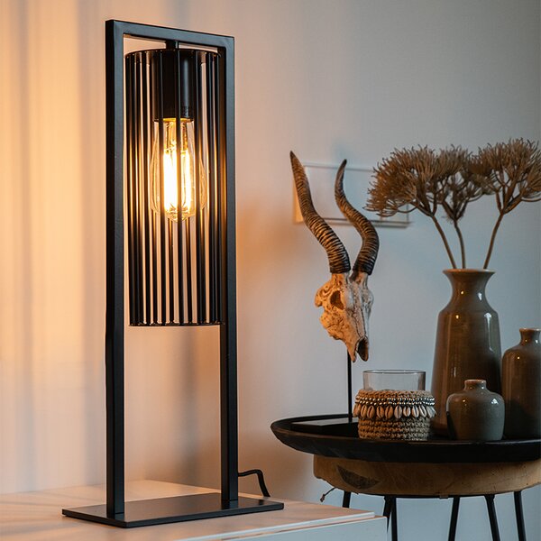Lampada da tavolo moderna nera - Balenco Wazo