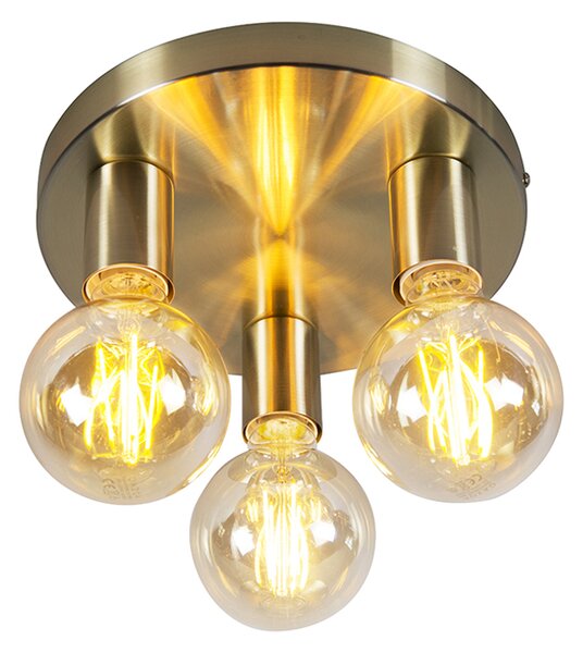 Plafoniera Art Déco oro rotonda - Facil 3