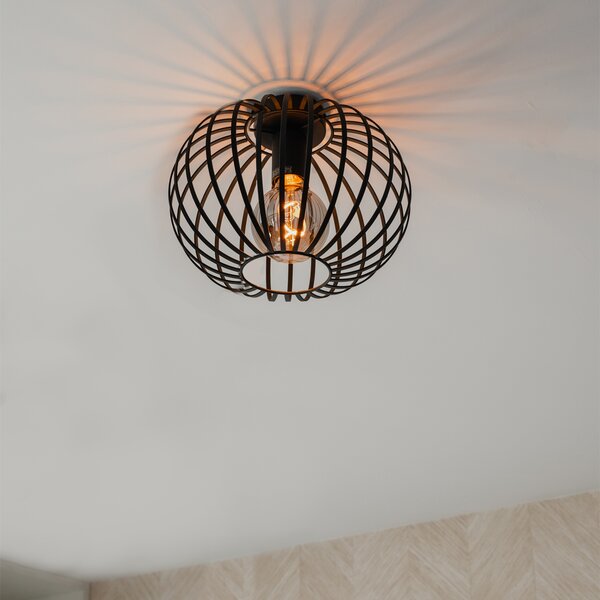 Plafoniera di design nera 30 cm - Johanna