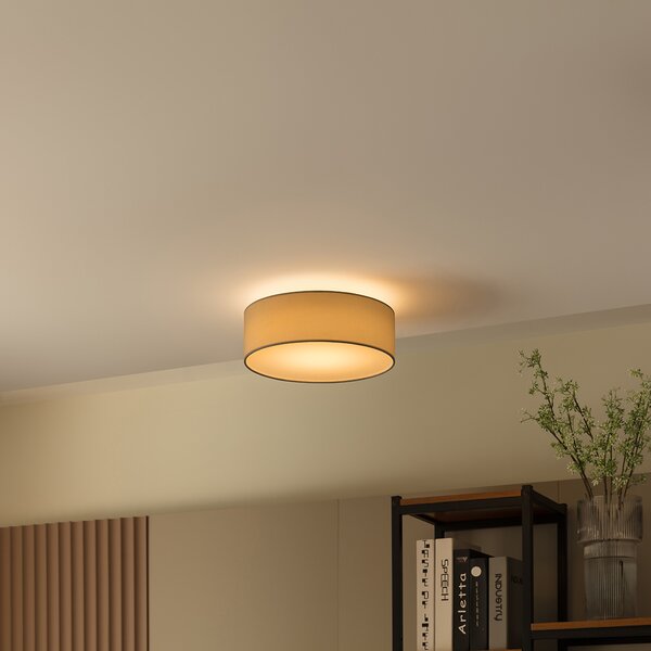 Plafoniera bianca 30 cm con LED - Drum LED