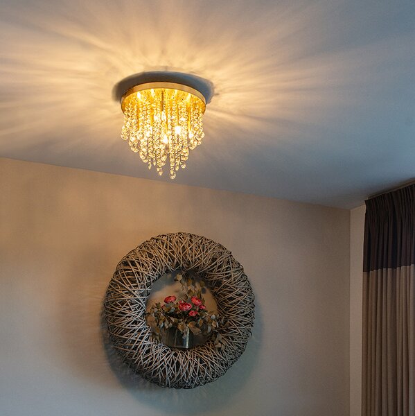 Lampadario classico oro/ottone 35 cm - Medusa