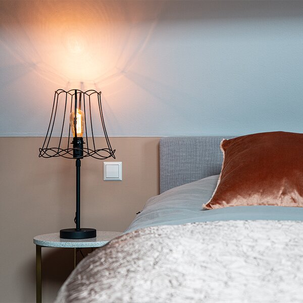 Lampada da tavolo nera con cornice Granny 30 cm regolabile - Parte