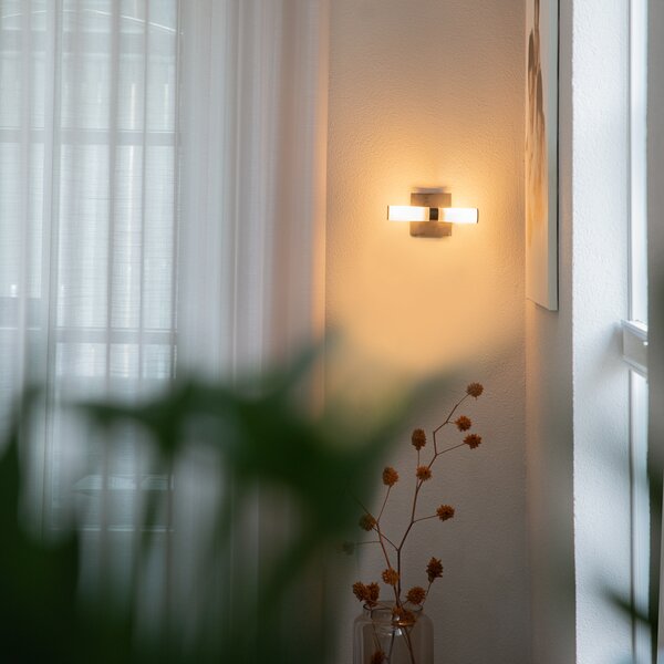Lampada da parete moderna per bagno nera IP44 2 luci - Bath