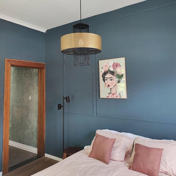Lampada a sospensione di design oro con nero 40 cm - Tess